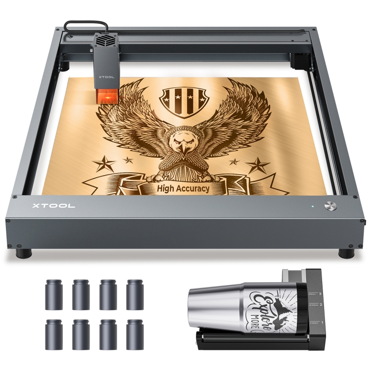XTOOL P1030244 D1-5W High Accuracy DIY Laser Engraving & Cutting Machine + Rotary Attachment + Raiser Kit
XTOOL P1030244 D1-5W High Accuracy DIY Laser Engraving & Cutting Machine + Rotary Attachment + Raiser Kit