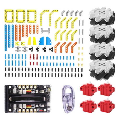 

Yahboom Programmable Omni:bit Smart Robot Car Building Block Pack with Mecanum Wheel & Super:bit, Based on Micro:bit V2/V1.5, without micro:bit