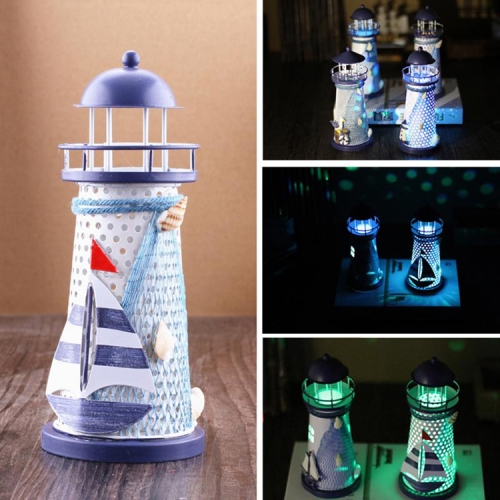 Creative Mediterranean Style Iron Handmade Flash Lighthouse, Random Style Delivery, Size: 18.5*7.5cm
Creative Mediterranean Style Iron Handmade Flash Lighthouse, Random Style Delivery, Size: 18.5*7.5cm