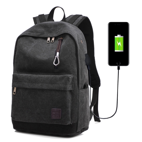 Multi-Function Travel Casual Canvas Backpack Students Bag with External USB Charging Interface & Headphone Jack (Black)
Multi-Function Travel Casual Canvas Backpack Students Bag with External USB Charging Interface & Headphone Jack (Black)