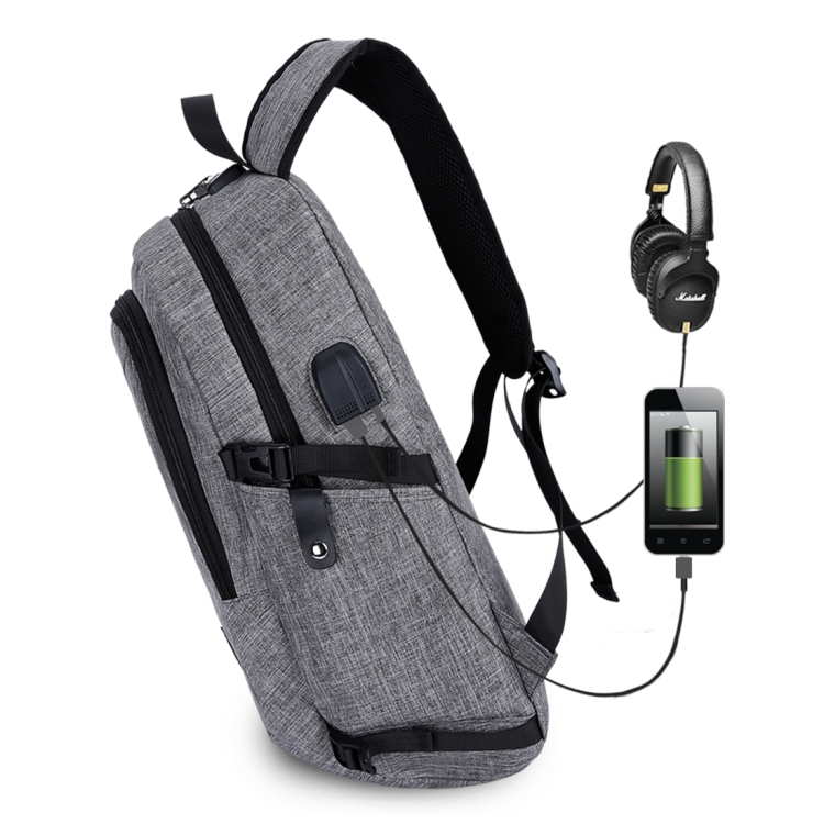 Multi-Function Large Capacity Travel Casual Backpack Laptop Computer Bag with External USB Charging Interface & Headphone Jack & Anti-theft Lock for Men(Grey)
Multi-Function Large Capacity Travel Casual Backpack Laptop Computer Bag with External USB Charging Interface & Headphone Jack & Anti-theft Lock for Men(Grey)