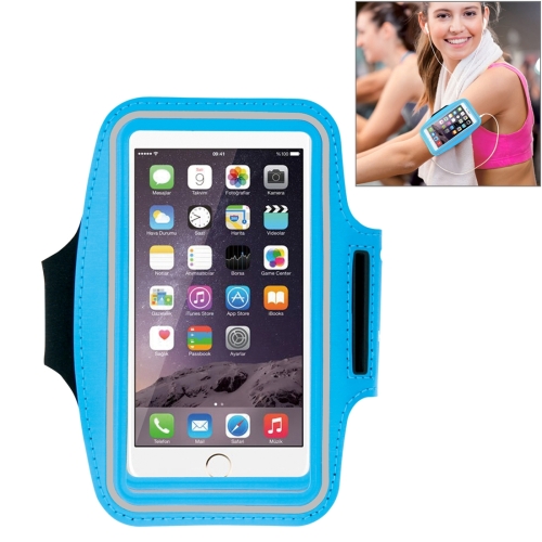 

HAWEEL Sport Armband Case with Earphone Hole & Key Pocket, For iPhone XS, iPhone XS Max, iPhone X, iPhone 8 Plus & 7 Plus, iPhone 6 Plus, Galaxy S9+ / S8+ / S6 / S5(Baby Blue)