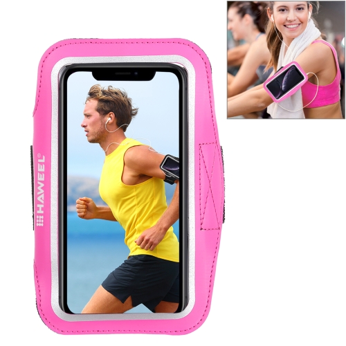 

HAWEEL Sport Armband Case with Earphone Hole & Key Pocket, For iPhone XS, iPhone XS Max, iPhone X, iPhone 8 Plus & 7 Plus, iPhone 6 Plus, Galaxy S9+ / S8+ / S6 / S5(Magenta)