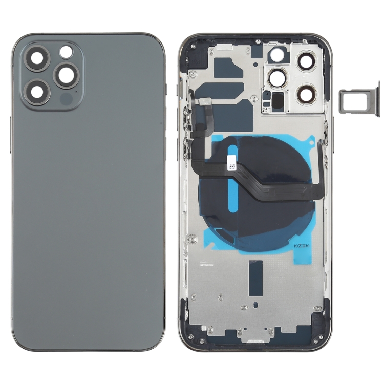 Battery Back Cover (with Side Keys & Card Tray & Power + Volume Flex Cable & Wireless Charging Module) for iPhone 12 Pro(Black)
Battery Back Cover (with Side Keys & Card Tray & Power + Volume Flex Cable & Wireless Charging Module) for iPhone 12 Pro(Black)