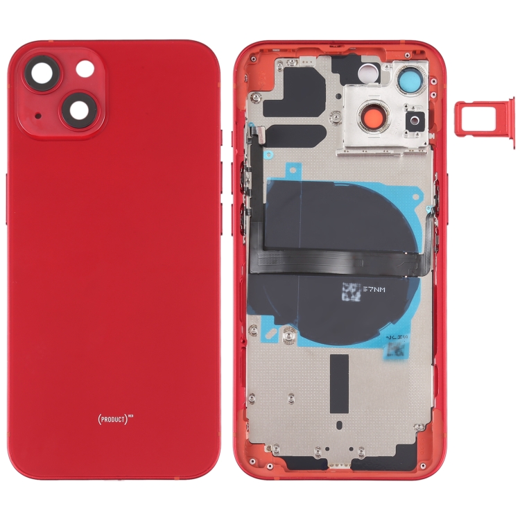 For iPhone 13 Battery Back Cover with Side Keys & Card Tray & Power + Volume Flex Cable & Wireless Charging Module(Red)
For iPhone 13 Battery Back Cover with Side Keys & Card Tray & Power + Volume Flex Cable & Wireless Charging Module(Red)