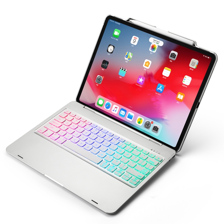 F129S ABS Colorful Backlit Bluetooth Keyboard Tablet Case for iPad Pro 12.9 inch (2018), with Pen Slot(Silver)
F129S ABS Colorful Backlit Bluetooth Keyboard Tablet Case for iPad Pro 12.9 inch (2018), with Pen Slot(Silver)