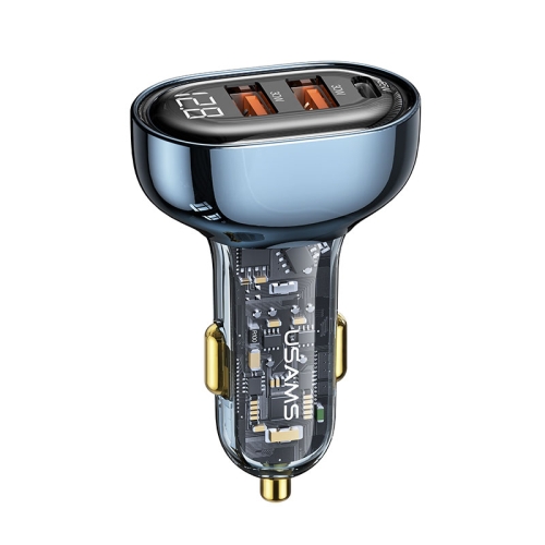 USAMS US-CC158 125W Type-C / USB-C + Dual USB Transparent Digital Display Car Charger(Blue)
USAMS US-CC158 125W Type-C / USB-C + Dual USB Transparent Digital Display Car Charger(Blue)