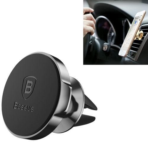 

Baseus Small Ears Series Magnetic Suction Bracket 360 Degrees Rotation Car Air Outlet Vent Mount Phone Holder Stand for iPhone, Samsung, Huawei, Lenovo, Xiaomi, Sony, HTC(Black)