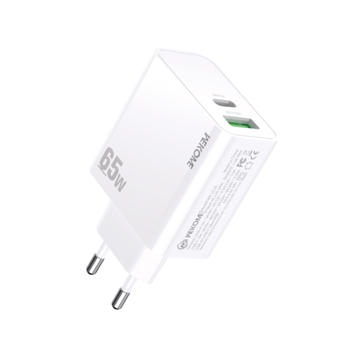 

WK WP-U116 Sonic 65W USB+USB-C/Type-C Fast Charge Charger, Specifications: EU Plug
