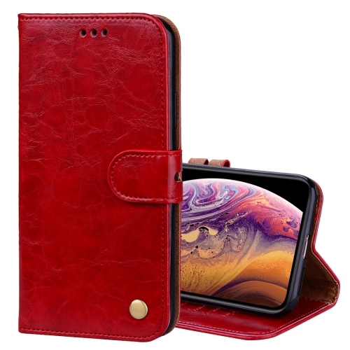For iPhone XS Max Business Style Oil Wax Texture Horizontal Flip Leather Case with Holder & Card Slots & Wallet (Red)
For iPhone XS Max Business Style Oil Wax Texture Horizontal Flip Leather Case with Holder & Card Slots & Wallet (Red)