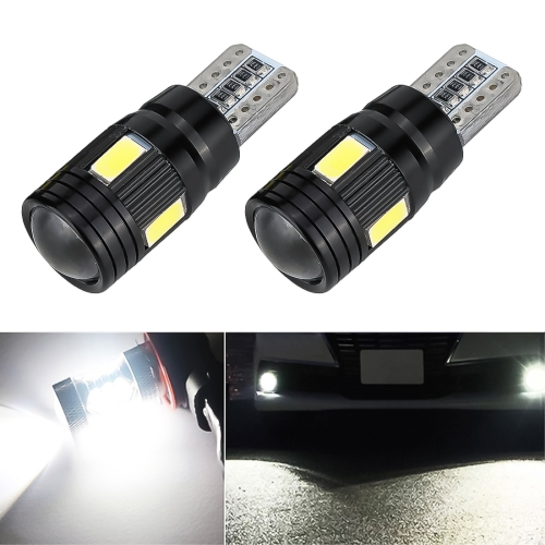 

2 PCS LED Light Bulb 6000K White Super Bright 168 2825 W5W T10 Decoder Replacement, For Car Dome Map Side Marker Door Courtesy License Plate Lights(Black)