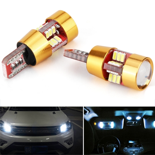 

2 PCS LED Light Bulb 6000K White Super Bright 168 2825 W5W T10 Decoder Replacement, For Car Dome Map Side Marker Door Courtesy License Plate Lights(Gold)