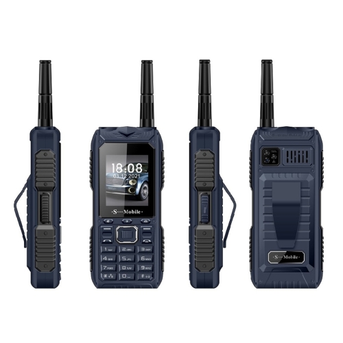 

S555 Triple Proofing Elder Phone, Waterproof Shockproof Dustproof, 2400mAh Battery, 2.2. inch, 21 Keys, LED Flashlight, FM, Quad SIM, with Antenna(Blue)