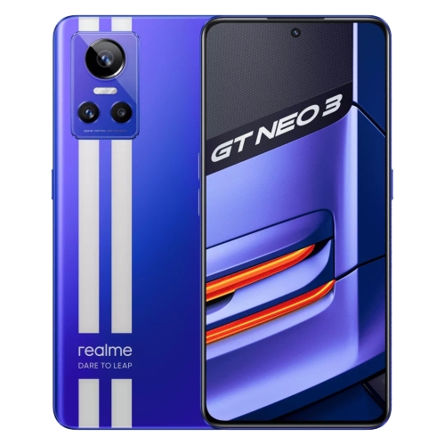 

Realme GT Neo3 5G, 50MP Cameras, 12GB+256GB, Triple Back Cameras, Screen Fingerprint Identification, 4500mAh Battery, 150W Second Flash Charge, 6.7 inch Realme UI 3.0 / Android 12 MediaTek Dimensity 8100 5G Octa Core up to 2.85GHz, Network: 5G, NFC, Suppo