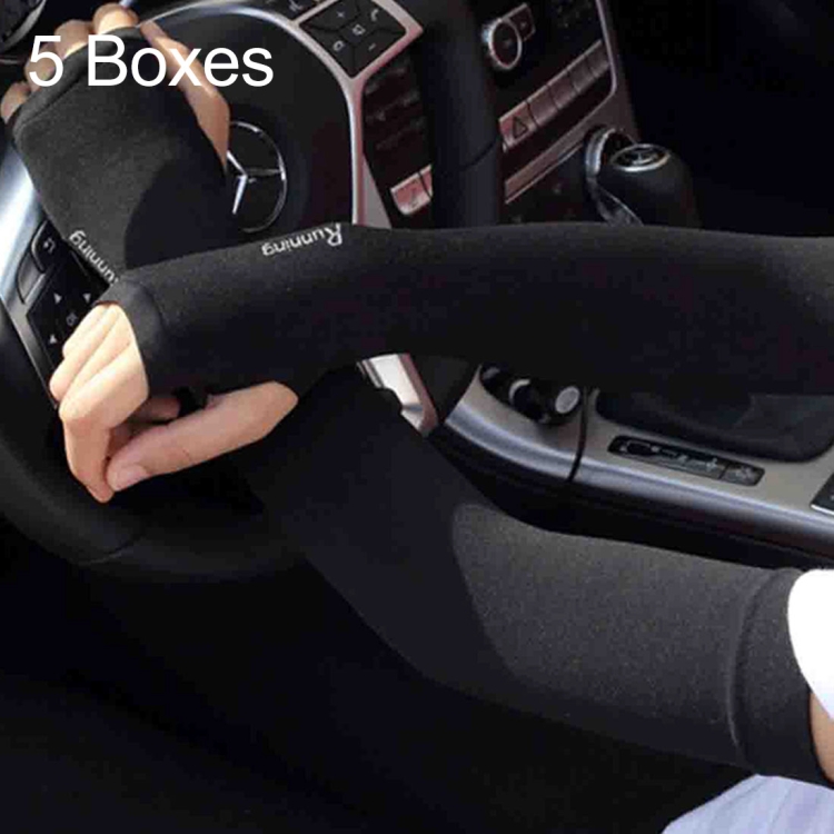 5 Boxes New Style Ice Silk Sleeves Fresh and Cool UV Protection Oversleeve, Open Fingers Style(Black)
5 Boxes New Style Ice Silk Sleeves Fresh and Cool UV Protection Oversleeve, Open Fingers Style(Black)