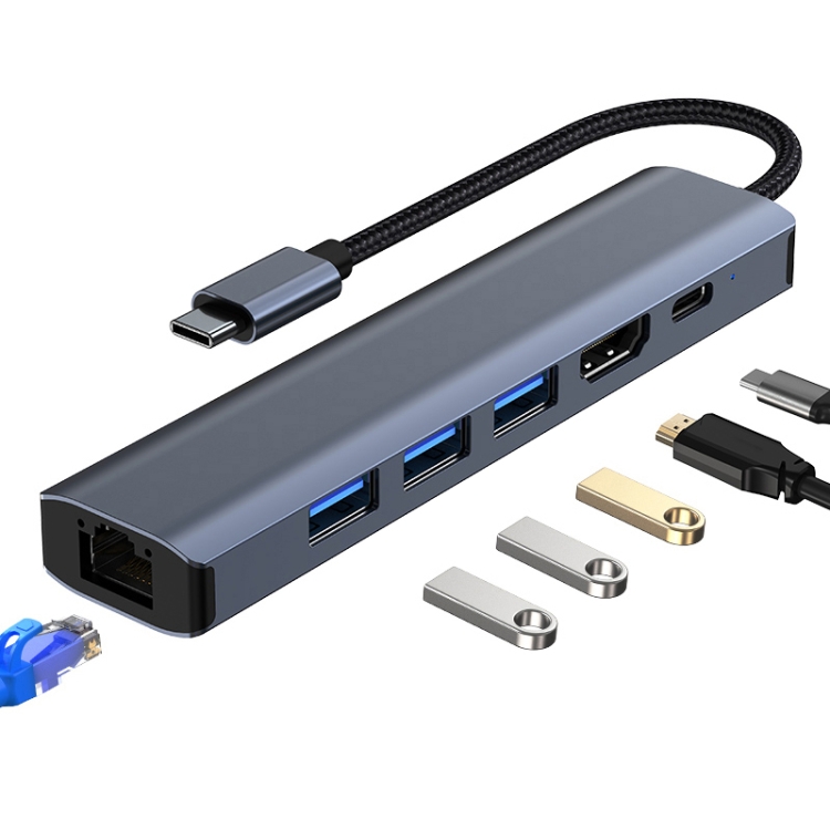 BYL-2210 6 in 1 USB-C / Type-C to USB Multifunctional Docking Station HUB Adapter with 1000M Network Port
BYL-2210 6 in 1 USB-C / Type-C to USB Multifunctional Docking Station HUB Adapter with 1000M Network Port