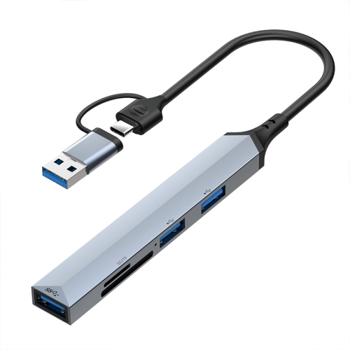 V253B 5 in 1 USB + USB-C/Type-C to USB Multifunctional Docking Station HUB Adapter
V253B 5 in 1 USB + USB-C/Type-C to USB Multifunctional Docking Station HUB Adapter