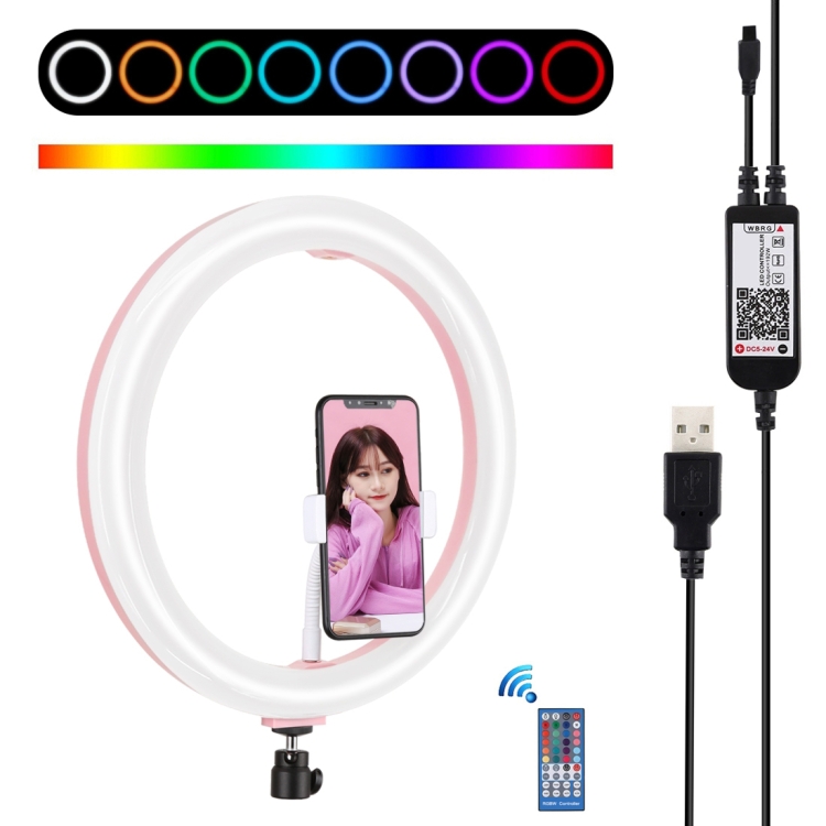 PULUZ 11.8 inch 30cm RGB Dimmable LED Dual Color Temperature LED Curved Diffuse Light Ring Vlogging Selfie Photography Video Lights with Tripod Ball Head & Phone Clamp & Remote Control(Pink)
PULUZ 11.8 inch 30cm RGB Dimmable LED Dual Color Temperature LED Curved Diffuse Light Ring Vlogging Selfie Photography Video Lights with Tripod Ball Head & Phone Clamp & Remote Control(Pink)