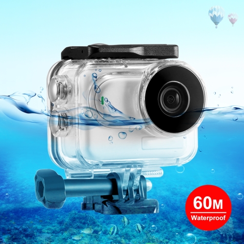 

For Insta360 GO 3 PULUZ 60m Underwater Waterproof Housing Case with Base Adapter & Screw (Transparent)