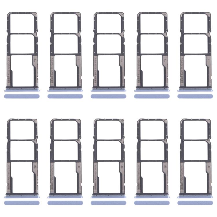 For Xiaomi Poco M6 Pro 4G 10pcs SIM Card Tray + SIM Card Tray + Micro SD Card Tray (Blue)
For Xiaomi Poco M6 Pro 4G 10pcs SIM Card Tray + SIM Card Tray + Micro SD Card Tray (Blue)