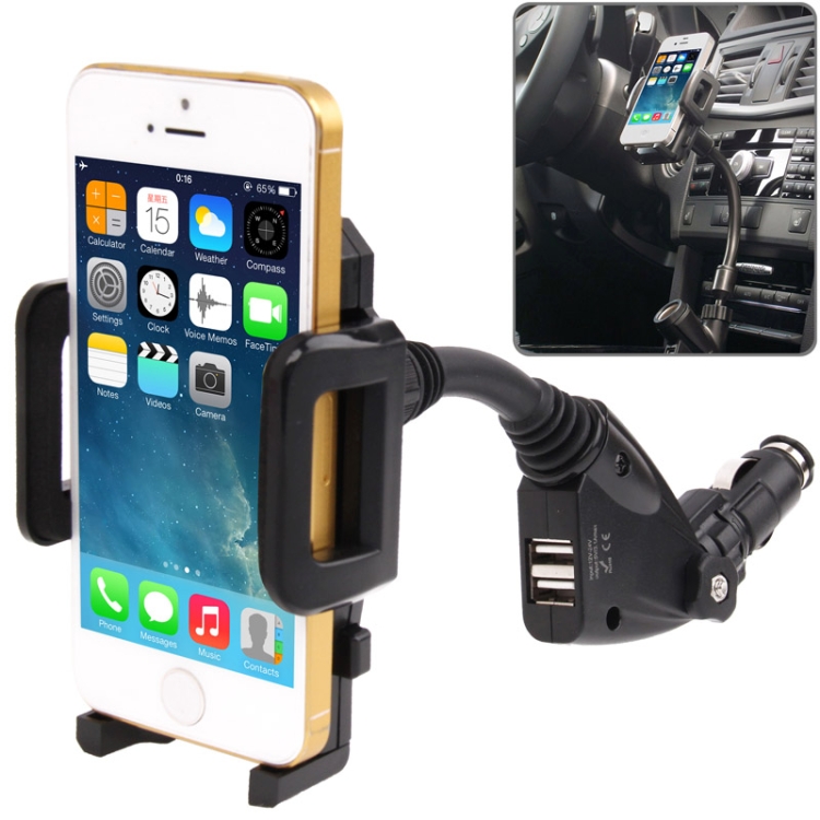 12V Cigarette Lighter Power Supply with 2 x USB Ports Car Charger Holder, Adjusting Width: 135mm, For iPhone, Galaxy, Huawei, Xiaomi, LG, HTC and Other Smart Phones(Black)
12V Cigarette Lighter Power Supply with 2 x USB Ports Car Charger Holder, Adjusting Width: 135mm, For iPhone, Galaxy, Huawei, Xiaomi, LG, HTC and Other Smart Phones(Black)