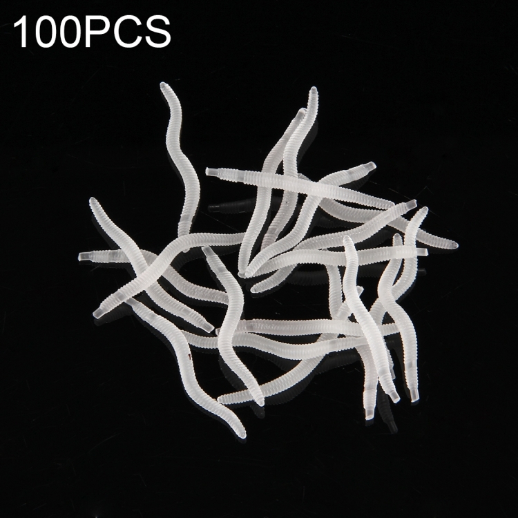 100 PCS Artificial Earthworm Fishing Lures Soft Silicone Worms Fishing Bait with Luminous(White)
100 PCS Artificial Earthworm Fishing Lures Soft Silicone Worms Fishing Bait with Luminous(White)
