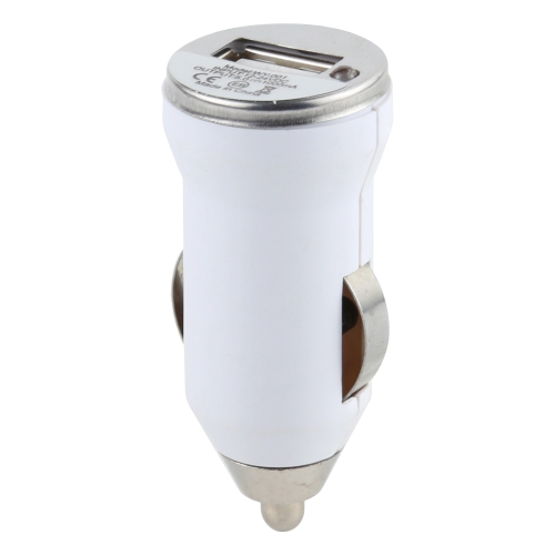 

DC 5V / 1A USB Car Charger for Galaxy SIV / i9500 / SIII / i9300 / i8190 / S7562 / i8750 / i9220 / N7000 / i9100 / i9082 / BlackBerry Z10 / HTC X920e / Nokia / Other Mobile Phones(White)