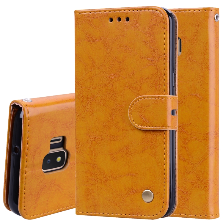 Business Style Oil Wax Texture Horizontal Flip Leather Case for Galaxy J2 Core, with Holder & Card Slots & Wallet (Brown)
Business Style Oil Wax Texture Horizontal Flip Leather Case for Galaxy J2 Core, with Holder & Card Slots & Wallet (Brown)