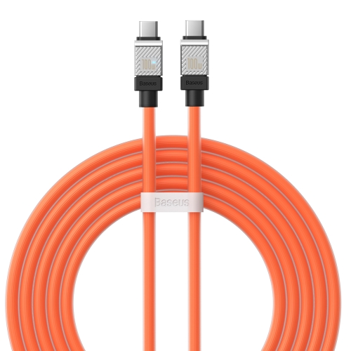

Baseus Cool Play Series CAKW000307 100W USB-C / Type-C to USB-C / Type-C Fast Charging Data Cable, Length: 2m(Orange)
