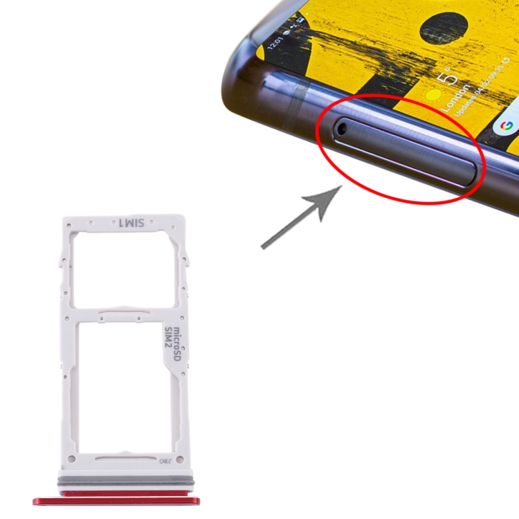 For Samsung Galaxy Note 10 Lite SM-N770 SIM Card Tray + SIM Card Tray / Micro SD Card Tray (Red)
For Samsung Galaxy Note 10 Lite SM-N770 SIM Card Tray + SIM Card Tray / Micro SD Card Tray (Red)