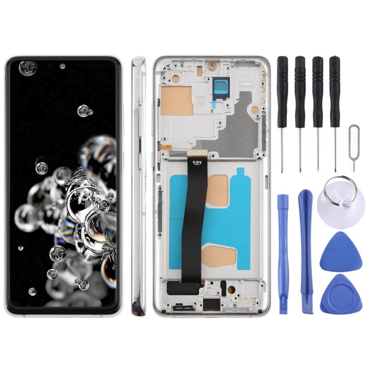 For Samsung Galaxy S20 Ultra SM-G988B 6.78 inch TFT LCD Screen Digitizer Full Assembly with Frame, Not Supporting Fingerprint Identification (Silver)
For Samsung Galaxy S20 Ultra SM-G988B 6.78 inch TFT LCD Screen Digitizer Full Assembly with Frame, Not Supporting Fingerprint Identification (Silver)
