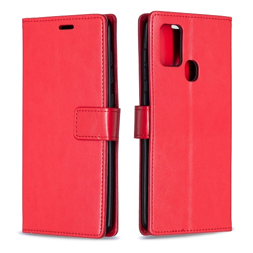 

For Samsung Galaxy A21s Crazy Horse Texture Horizontal Flip Leather Case with Holder & Card Slots & Wallet & Photo Frame(Red)