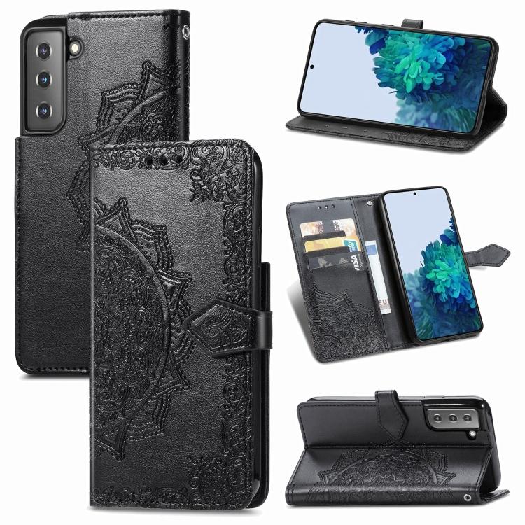 For Samsung Galaxy S21 5G Mandala Flower Embossed Horizontal Flip Leather Case with Holder & Three Card Slots & Wallet & Lanyard(Black)
For Samsung Galaxy S21 5G Mandala Flower Embossed Horizontal Flip Leather Case with Holder & Three Card Slots & Wallet & Lanyard(Black)
