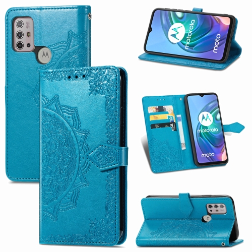 For Motorola Moto G30 / G10 Mandala Flower Embossed Horizontal Flip Leather Case with Bracket / Card Slot / Wallet / Lanyard(Blue)
For Motorola Moto G30 / G10 Mandala Flower Embossed Horizontal Flip Leather Case with Bracket / Card Slot / Wallet / Lanyard(Blue)