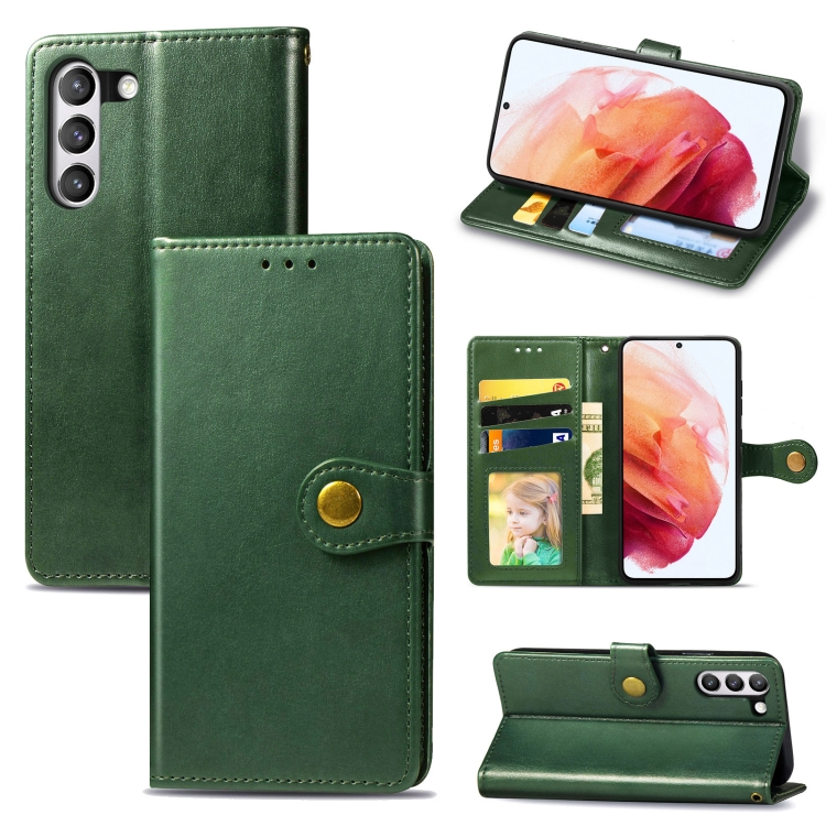 For Samsung Galaxy S21 FE Solid Color Leather Buckle Phone Case with Lanyard & Photo Frame & Card Slot & Wallet & Stand Function(Green) 
For Samsung Galaxy S21 FE Solid Color Leather Buckle Phone Case with Lanyard & Photo Frame & Card Slot & Wallet & Stand Function(Green)