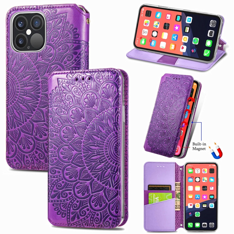 For iPhone 13 Pro Blooming Mandala Embossed Pattern Magnetic Horizontal Flip Leather Case with Holder & Card Slots & Wallet(Purple)
For iPhone 13 Pro Blooming Mandala Embossed Pattern Magnetic Horizontal Flip Leather Case with Holder & Card Slots & Wallet(Purple)