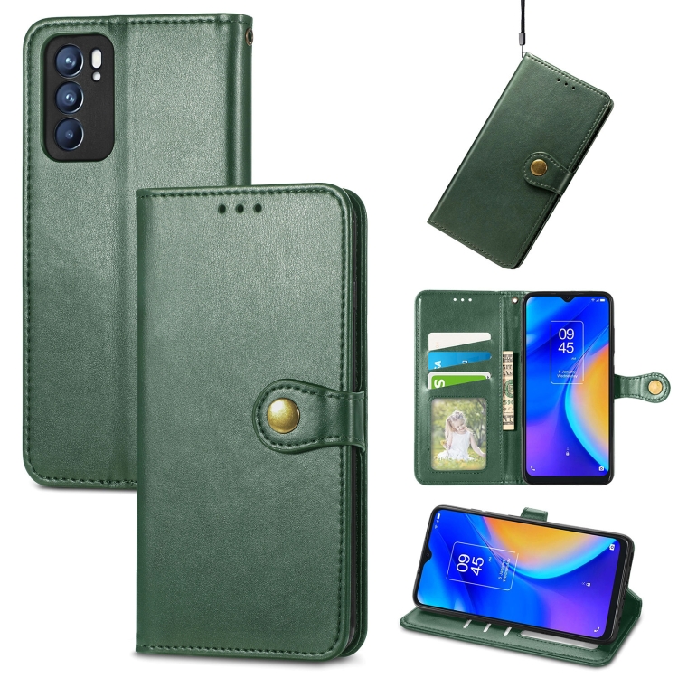 For OPPO Reno6 5G Solid Color Leather Buckle Phone Case with Lanyard & Photo Frame & Card Slot & Wallet & Stand Function(Green)
For OPPO Reno6 5G Solid Color Leather Buckle Phone Case with Lanyard & Photo Frame & Card Slot & Wallet & Stand Function(Green)