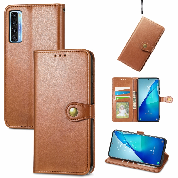 For TCL 20S Solid Color Leather Buckle Phone Case with Lanyard & Photo Frame & Card Slot & Wallet & Stand Function(Brown)
For TCL 20S Solid Color Leather Buckle Phone Case with Lanyard & Photo Frame & Card Slot & Wallet & Stand Function(Brown)
