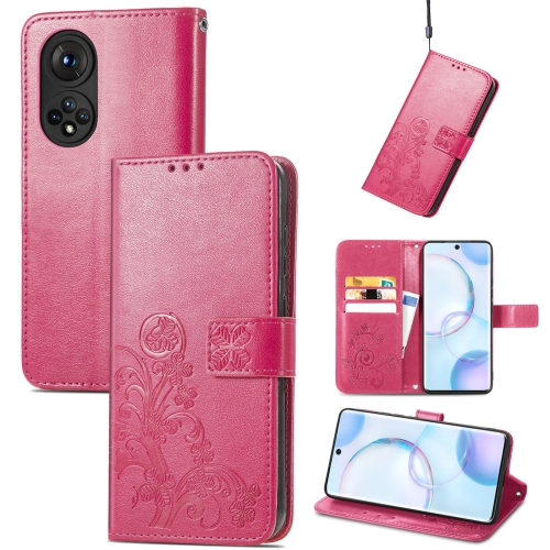 For Honor 50 Four-leaf Clasp Embossed Buckle Mobile Phone Protection Leather Case with Lanyard & Card Slot & Wallet & Bracket Function(Magenta)
For Honor 50 Four-leaf Clasp Embossed Buckle Mobile Phone Protection Leather Case with Lanyard & Card Slot & Wallet & Bracket Function(Magenta)