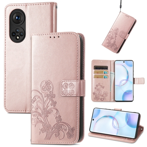For Honor 50 Four-leaf Clasp Embossed Buckle Mobile Phone Protection Leather Case with Lanyard & Card Slot & Wallet & Bracket Function(Rose Gold)
For Honor 50 Four-leaf Clasp Embossed Buckle Mobile Phone Protection Leather Case with Lanyard & Card Slot & Wallet & Bracket Function(Rose Gold)