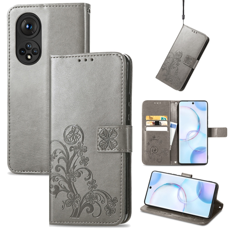 For Honor 50 Four-leaf Clasp Embossed Buckle Mobile Phone Protection Leather Case with Lanyard & Card Slot & Wallet & Bracket Function(Gray)
For Honor 50 Four-leaf Clasp Embossed Buckle Mobile Phone Protection Leather Case with Lanyard & Card Slot & Wallet & Bracket Function(Gray)