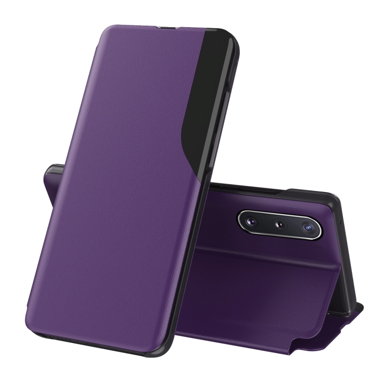 For Samsung Galaxy A03s 166mm Side Display Magnetic Shockproof Horizontal Flip Leather Case with Holder(Purple)
For Samsung Galaxy A03s 166mm Side Display Magnetic Shockproof Horizontal Flip Leather Case with Holder(Purple)
