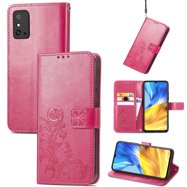 For Honor X10 Max 5G Four-leaf Clasp Embossed Buckle Leather Phone Case(Magenta)
For Honor X10 Max 5G Four-leaf Clasp Embossed Buckle Leather Phone Case(Magenta)