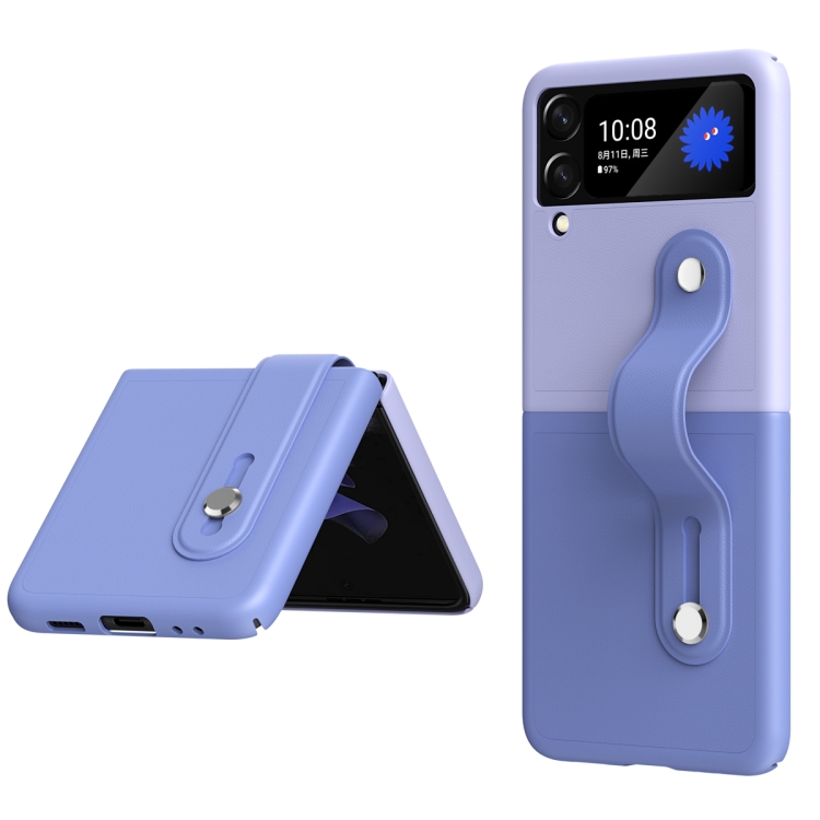 For Samsung Galaxy Z Flip3 5G Skin Contrast Wristband Folding Phone Case(Sky Blue + Light Purple)
For Samsung Galaxy Z Flip3 5G Skin Contrast Wristband Folding Phone Case(Sky Blue + Light Purple)