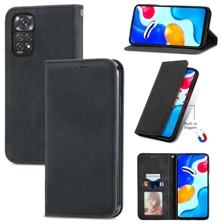 For Xiaomi Redmi Note 11S Retro Skin Feel Magnetic Flip Leather Phone Case(Black)
For Xiaomi Redmi Note 11S Retro Skin Feel Magnetic Flip Leather Phone Case(Black)