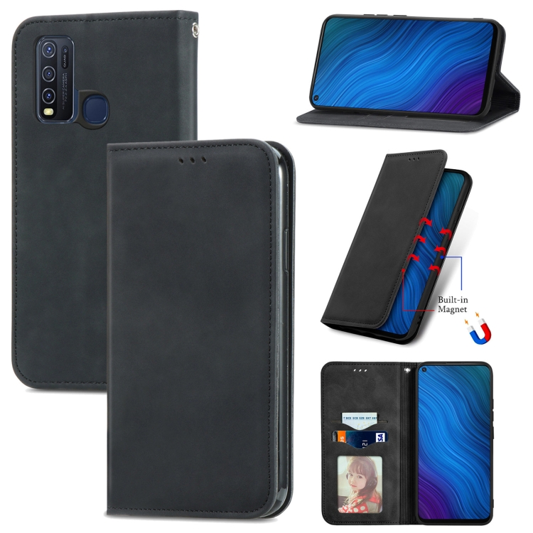For vivo Y50 Retro Skin Feel Magnetic Horizontal Flip Leather Phone Case(Black)
For vivo Y50 Retro Skin Feel Magnetic Horizontal Flip Leather Phone Case(Black)