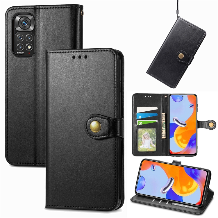 For Xiaomi Redmi Note 11 Pro 4G Global Retro Solid Color Buckle Leather Phone Case(Black)
For Xiaomi Redmi Note 11 Pro 4G Global Retro Solid Color Buckle Leather Phone Case(Black)