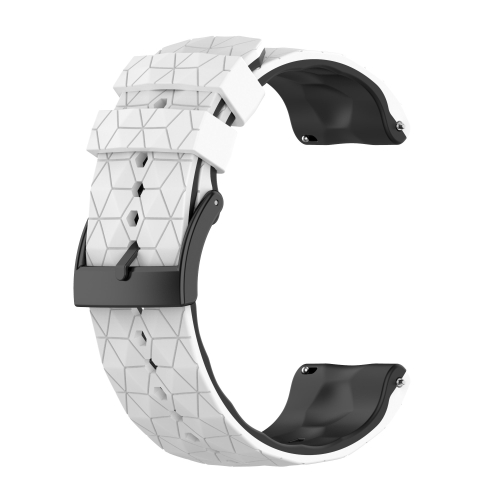 

For Suunto 9 Baro 24mm Mixed-Color Silicone Watch Band(White+Black)