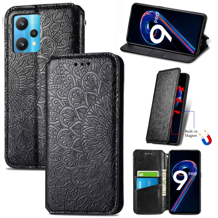 For OPPO Realme 9 Pro Blooming Mandala Embossed Magnetic Leather Phone Case(Black)
For OPPO Realme 9 Pro Blooming Mandala Embossed Magnetic Leather Phone Case(Black)