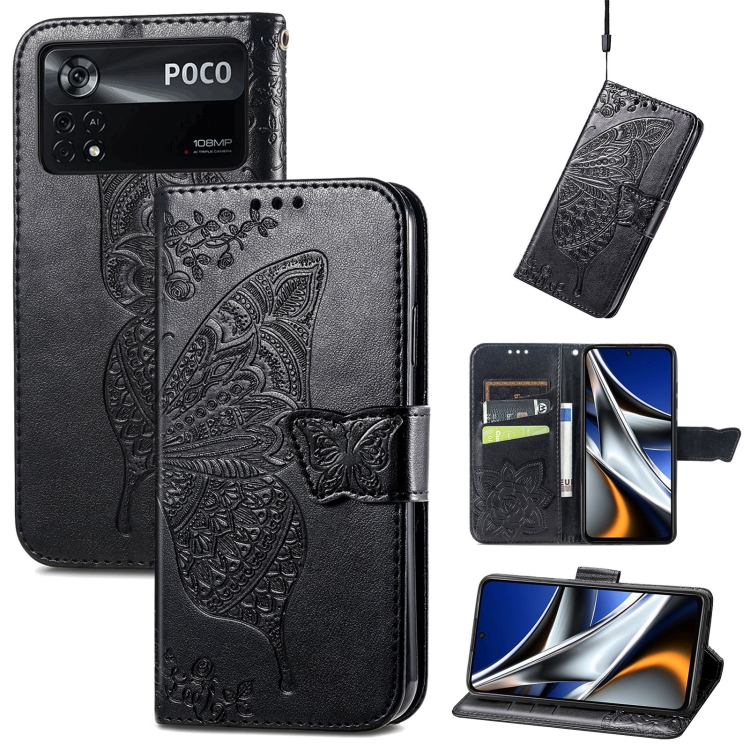 For Xiaomi Poco X4 Pro 5G Butterfly Love Flower Embossed Leather Phone Case(Black)
For Xiaomi Poco X4 Pro 5G Butterfly Love Flower Embossed Leather Phone Case(Black)